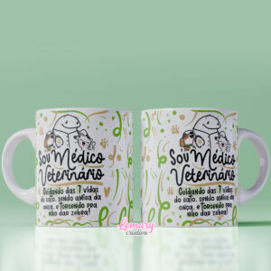 Caneca Profissão Veterinária Mod.0003 Sou veterinário