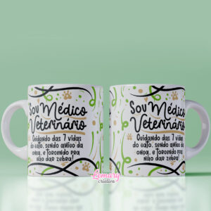 Caneca Profissão Veterinária Mod.0004 Sou veterinário