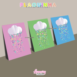 Plaquinha Decorativa MDF 19x28cm - KIT COM 3 - Mod. 00002