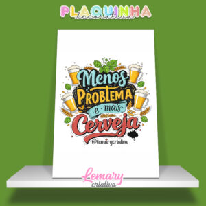 Plaquinha Decorativa MDF 19x28cm Frase Cerveja MOD.00002