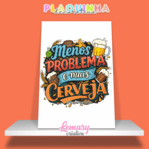 Plaquinha Decorativa MDF 19x28cm Frase Cerveja MOD.00004