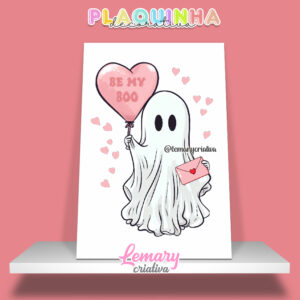 Plaquinha Decorativa MDF 19x28cm Dia dos namorados DDN00001 Be my boo