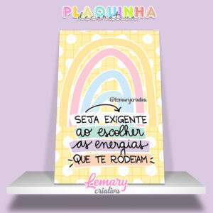 Plaquinha Decorativa MDF 19x28cm Frase motivacional PDC00002