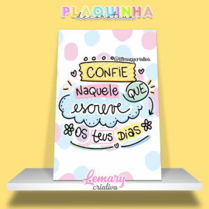 Plaquinha Decorativa MDF 19x28cm Frase motivacional PDC00008