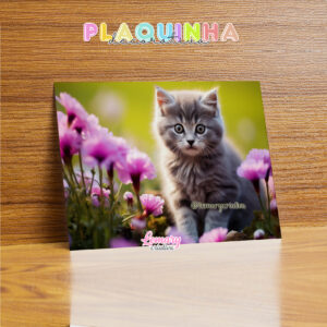 Plaquinha Decorativa MDF 19x28cm Gato MOD.00005
