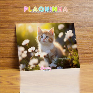 Plaquinha Decorativa MDF 19x28cm Gato MOD.00007