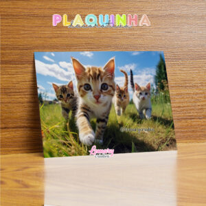 Plaquinha Decorativa MDF 19x28cm Gato MOD.00008