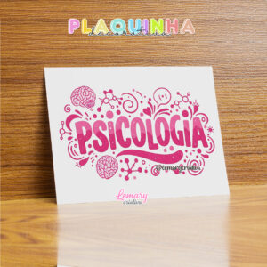Plaquinha Decorativa MDF 19x28cm Profissão Psicologia MOD.00001