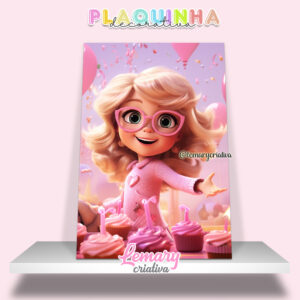 Plaquinha Decorativa MDF 19x28cm Tudo rosa pink MOD.00003