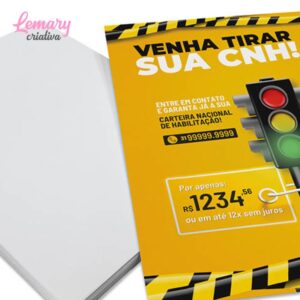 Alternative view of Panfleto Couchê 115g, 4x0cor, Sem verniz, 100X150mm (1000 unidades) ZP-6103