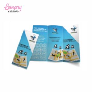 Folder couchê 150g 4x4cor, sem verniz 300x150mm 2 dobras carteira (1000 unidades) ZP-FOLD00025