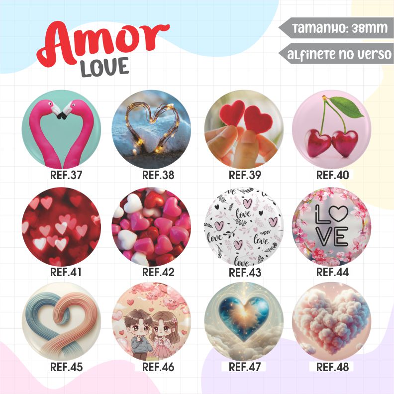 Bottons Amor (love) REF. 037 a 048