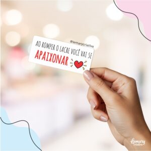 Adesivo Cliente Ao romper o lacre você vai se apaixonar MOD_OM0001 (36unid.)