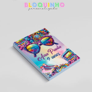 Alternative view of Bloquinho personalizado 90's Retrô 100fls 7x10cm Mod.001 (12 unidades)