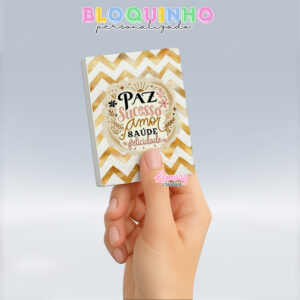 Bloquinho personalizado Ano Novo 100fls 7x10cm Mod.001 (12 unidades)