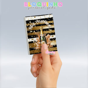 Bloquinho personalizado Ano Novo 100fls 7x10cm Mod.002 (12 unidades)