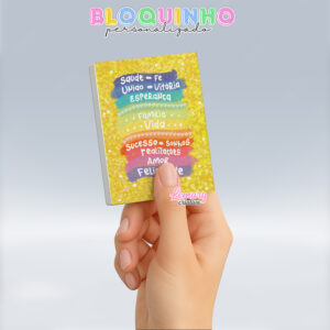 Bloquinho personalizado Ano Novo 100fls 7x10cm Mod.004 (12 unidades)