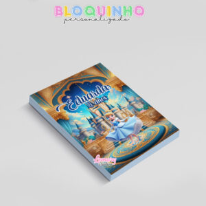 Alternative view of Bloquinho personalizado Cinderela 100fls 7x10cm Mod.001 (12 unidades)