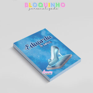Alternative view of Bloquinho personalizado Cinderela 100fls 7x10cm Mod.002 (12 unidades)