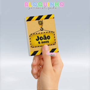Bloquinho personalizado Construtor 100fls 7x10cm Mod.002 (12 unidades)