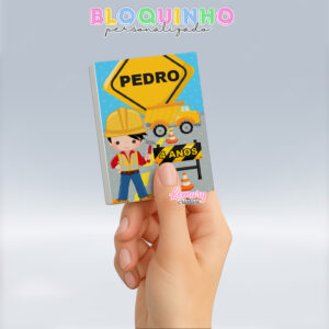 Bloquinho personalizado Construtor 100fls 7x10cm Mod.003 (12 unidades)