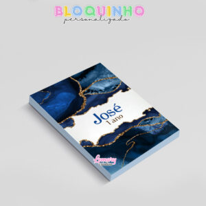 Alternative view of Bloquinho personalizado Cor azul 100fls 7x10cm Mod.001 (12 unidades)