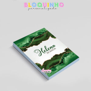 Alternative view of Bloquinho personalizado Cor Verde 100fls 7x10cm Mod.001 (12 unidades)