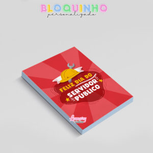 Alternative view of Bloquinho personalizado Dia do servidor público 100fls 7x10cm Mod.003 (12 unidades)