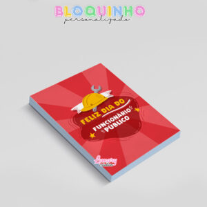 Alternative view of Bloquinho personalizado Dia do servidor público 100fls 7x10cm Mod.004 (12 unidades)