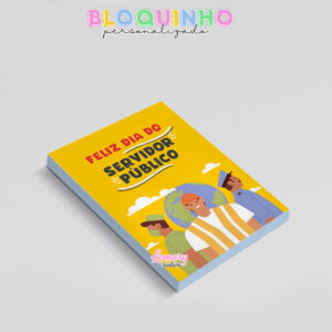 Alternative view of Bloquinho personalizado Dia do servidor público 100fls 7x10cm Mod.006 (12 unidades)
