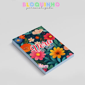 Alternative view of Bloquinho personalizado Floral 100fls 7x10cm Mod.004 (12 unidades)