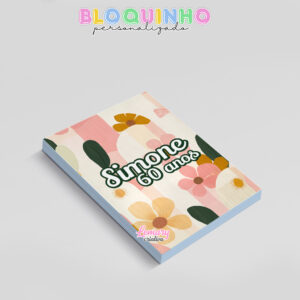 Alternative view of Bloquinho personalizado Floral 100fls 7x10cm Mod.008 (12 unidades)
