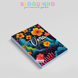 Alternative view of Bloquinho personalizado Floral 100fls 7x10cm Mod.013 (12 unidades)