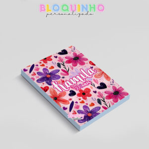 Alternative view of Bloquinho personalizado Floral 100fls 7x10cm Mod.014 (12 unidades)