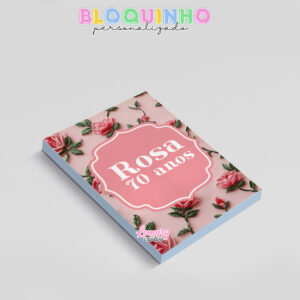 Alternative view of Bloquinho personalizado Floral 100fls 7x10cm Mod.017 (12 unidades)