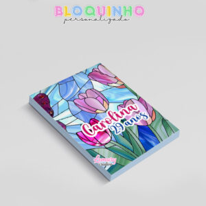 Alternative view of Bloquinho personalizado Floral 100fls 7x10cm Mod.019 (12 unidades)