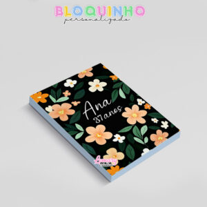 Alternative view of Bloquinho personalizado Floral 100fls 7x10cm Mod.020 (12 unidades)