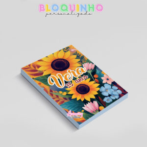 Alternative view of Bloquinho personalizado Floral 100fls 7x10cm Mod.022 (12 unidades)