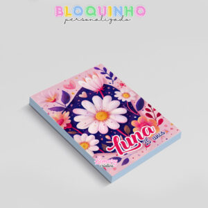 Alternative view of Bloquinho personalizado Floral 100fls 7x10cm Mod.024 (12 unidades)