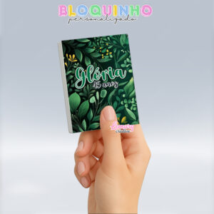 Bloquinho personalizado Floral 100fls 7x10cm Mod.026 (12 unidades)