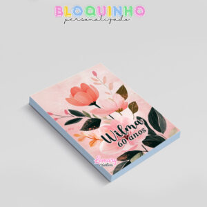 Alternative view of Bloquinho personalizado Floral 100fls 7x10cm Mod.028 (12 unidades)