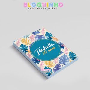 Alternative view of Bloquinho personalizado Floral 100fls 7x10cm Mod.029 (12 unidades)
