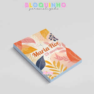 Alternative view of Bloquinho personalizado Floral 100fls 7x10cm Mod.033 (12 unidades)