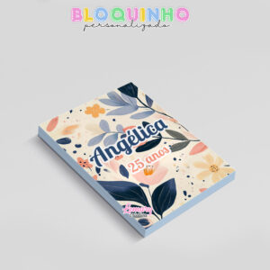 Alternative view of Bloquinho personalizado Floral 100fls 7x10cm Mod.034 (12 unidades)