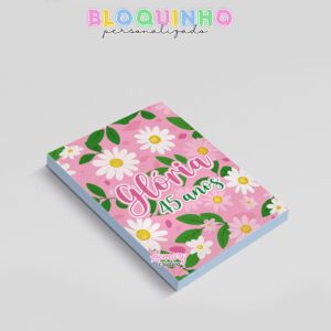 Alternative view of Bloquinho personalizado Floral 100fls 7x10cm Mod.038 (12 unidades) Margaridas