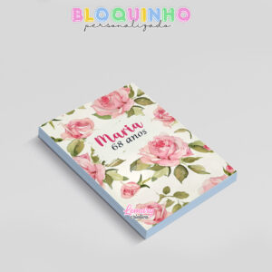 Alternative view of Bloquinho personalizado Floral 100fls 7x10cm Mod.041 (12 unidades)
