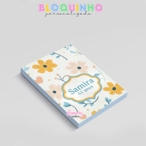 Alternative view of Bloquinho personalizado Floral 100fls 7x10cm Mod.042 (12 unidades)