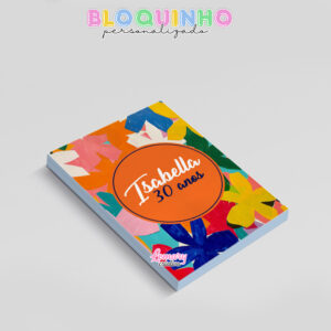 Alternative view of Bloquinho personalizado Floral 100fls 7x10cm Mod.043 (12 unidades)