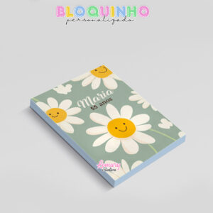 Alternative view of Bloquinho personalizado Floral 100fls 7x10cm Mod.044 (12 unidades)