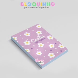 Alternative view of Bloquinho personalizado Floral 100fls 7x10cm Mod.046 (12 unidades)